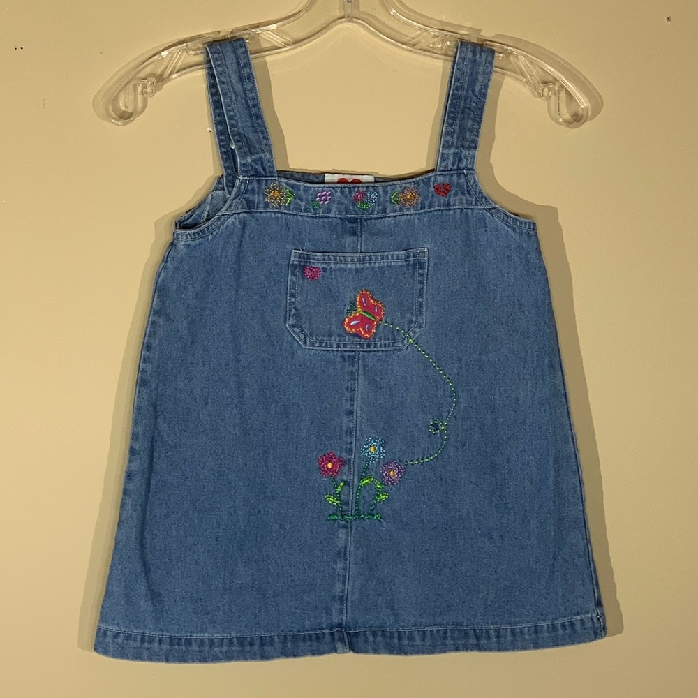 G-Baby Denim Overalls Dress - L